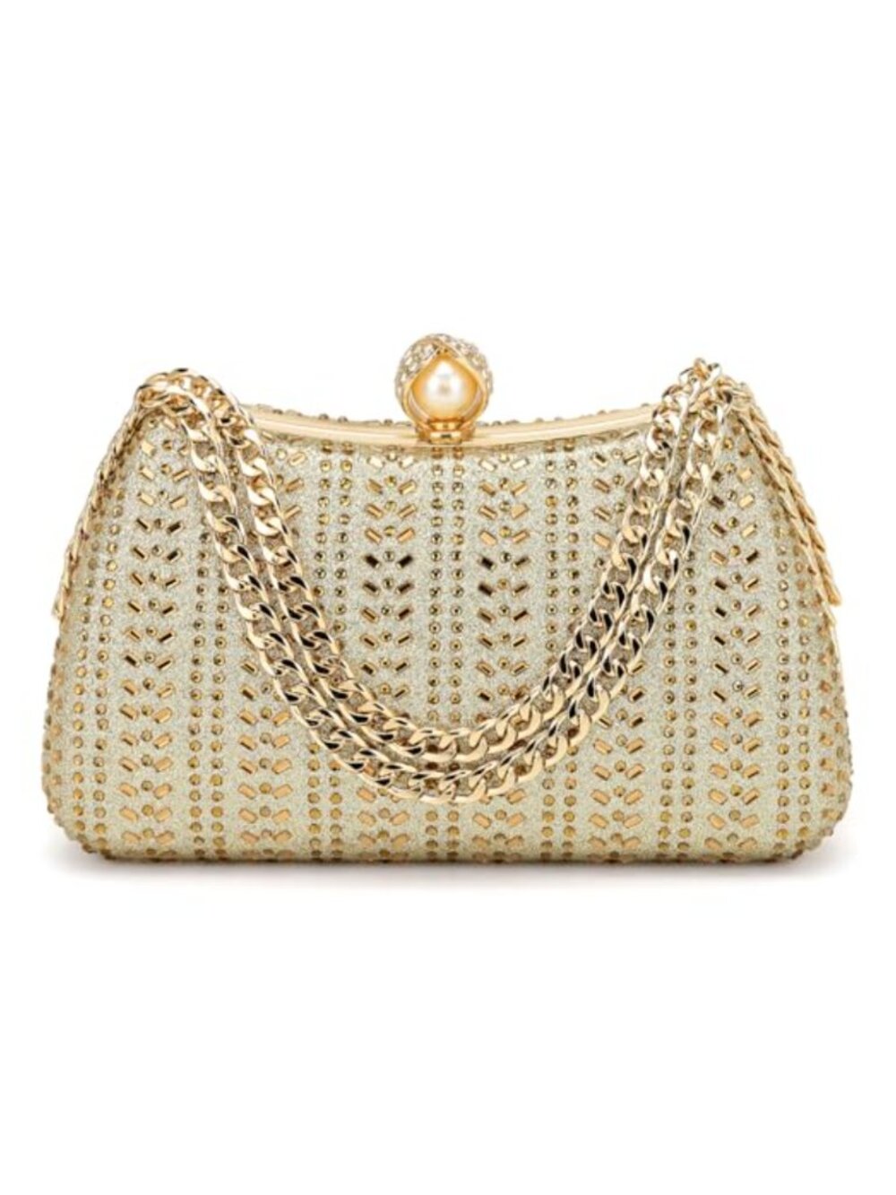Rhinestone Glitter Clutch Purse Satin Sequin Evening Bag Sparkly Wedding Handbag